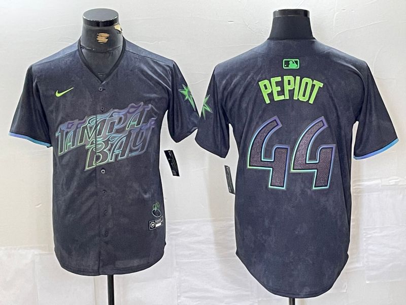 Men Tampa Bay Rays #44 Pepiot Black City Edition Nike 2024 MLB Jersey style 1->tampa bay rays->MLB Jersey